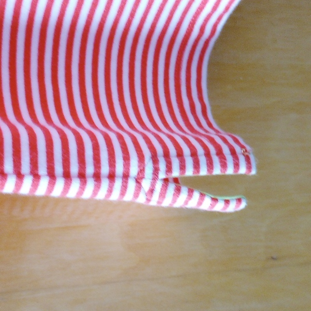 Lands End Nautical Henley Dress  (Orange, White, Lemon/Lime) - Picture 8 of 16
